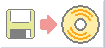 イメージをCDへ書き込みますアイコン